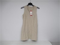 Briggs Women's MD V-Neck Linen Dress, Beige