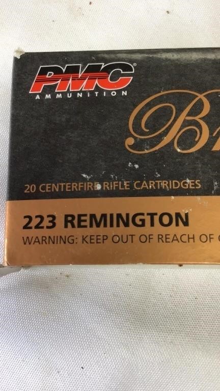 223 Remington 55 grain 20 cartridges.