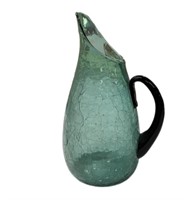 Crackle Glass Tall Pitcher
