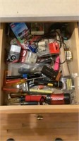 Assorted small tools, small meter, flashlight ,