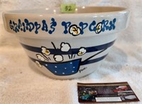 Roseville Pottery Grandpa's Popcorn Bowl