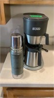 Bunn coffee maker 
Insulated cups 
Thermos