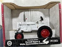 Ertl farmall super A white demonstrator tractor