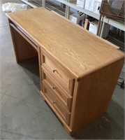 Oak desk with keyboard drawer