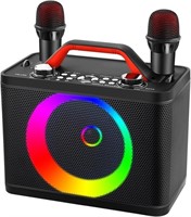 ALPOWL Karaoke Machine with Two Wireless Mics