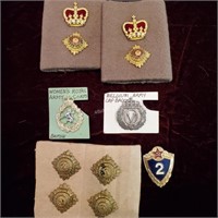 British, Belgium, Soviet  Military Pins YA