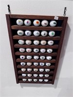 Golf Ball Shelf w/contents 14" w x 23" t