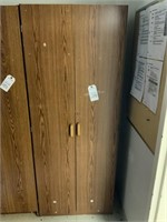 Wood Storage Cabinet w/ Lock