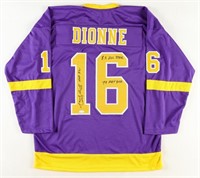 Marcel Dionne Signed Jersey Inscribed "HOF 92",