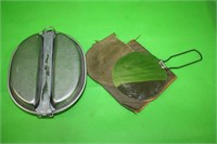 US Military Mess Kit and Mirror