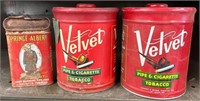 Velvet Tobacco Cans