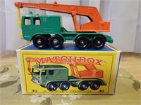 Matchbox Cars #30 8-Wheel Crane with Box