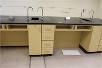 Wooden Cabinets, sinks, etc.