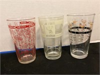 3 Cocktail Glasses