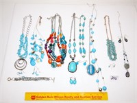 Group of Turquoise and Turquoise Colored Jewelry