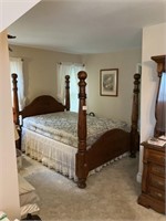 Complete Pine 4-Poster Queen Size Bed