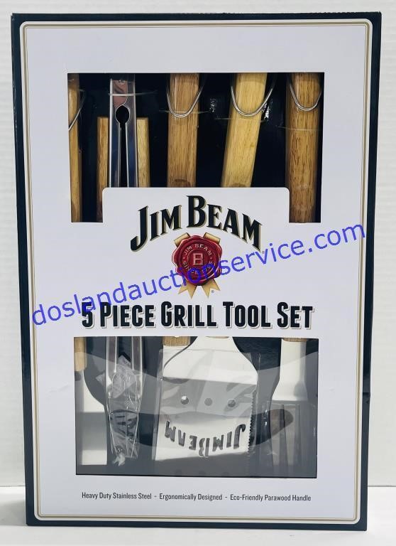Jim Beam 5 Piece Grill Tool Set - New