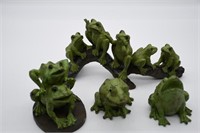 4 Resin Frogs