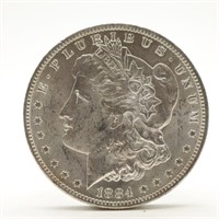1884-O Morgan Silver Dollar - AU