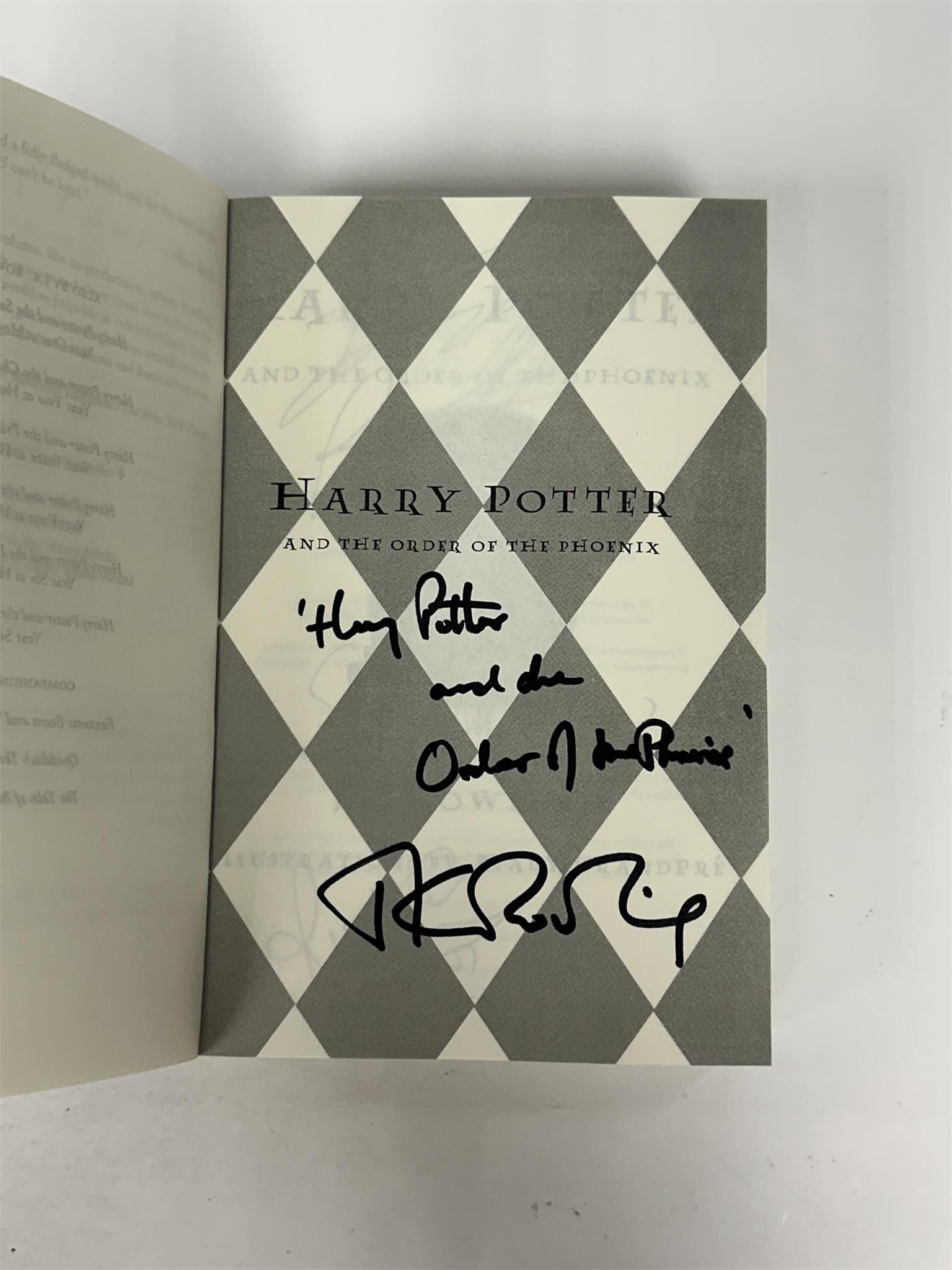 Autograph COA Harry Potter Book