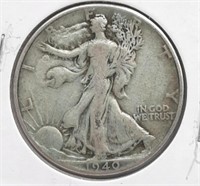 1940 Walking Liberty Half  90% Silver