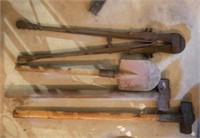 Hammers, shovel & bolt cutters