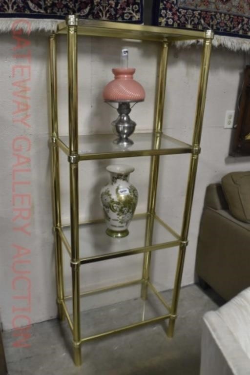 Glass & Brass Shelf: