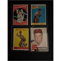 (4) 1950's Baseball Stars/hof Nice Condition