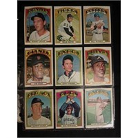 (9) 1972 Topps Baseball High Number Cards