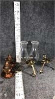 vtg kerosene lamps/globes