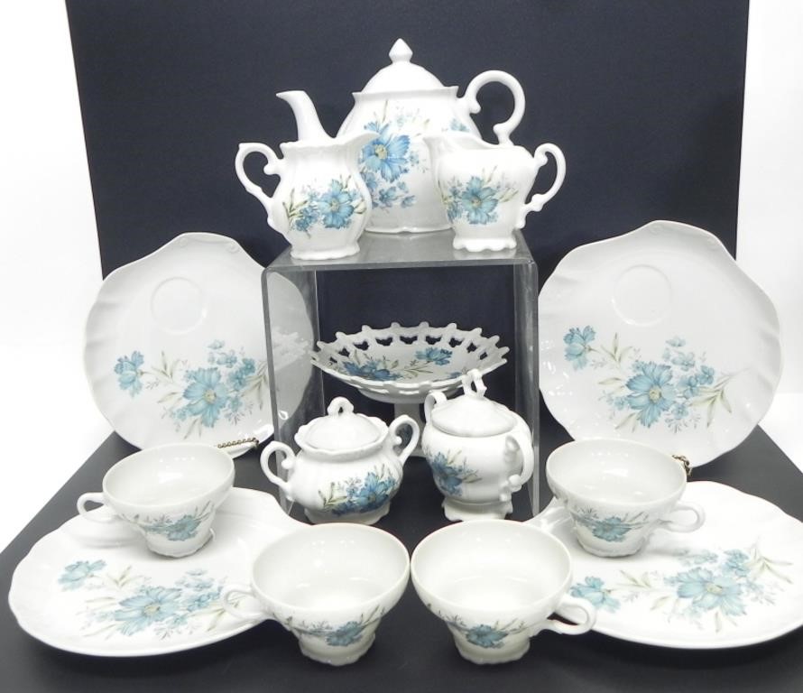 MADE IN JAPAN BLUE FLORAL TEA TIME DISHES