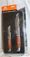 NIP Ozark Trail Leather Handled Knives