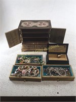 Vintage Jewelry Boxes Full of Costume Jewelry