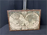 World Map Decorative Suitcase