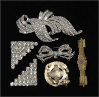 ESTATE JEWELLERY BROOCH COLLECTION (5)