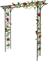 $120---7FT Flattop Garden Arch(Black)