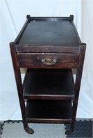 Vintage Wooden English Tea Trolley Tray