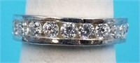 Sterling silver ring with cz, size 6