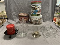 Tins, Glassware, and More