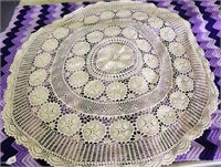 Round Crochet Tablecloth