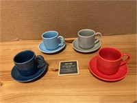 Multicolour Ceramic Espresso Cups & Saucers