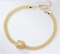 Natural Yellow Diamond 18Kt Gold Bracelet