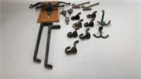Cast Iron Rustic Vintage Hooks and Hangers Lot