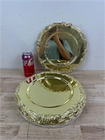 Round gold plates x16
