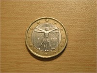 Pièce de 1 euro 2002) *Leornardo Da Vinci* Italy