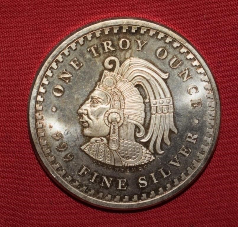 1 Troy oz Silver Aztec Calendar Round