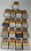 136 Rnds Military .30-06 Ammo & 17 Clips