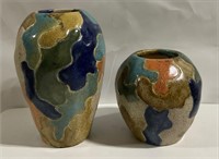 MultiColored Vases Set of 2