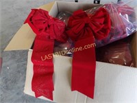 4 BOXES / 72 RED CHRISTMAS / HOLIDAY BOWS #1
