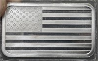 5 Troy Ounce American Flag .999 Silver Bar